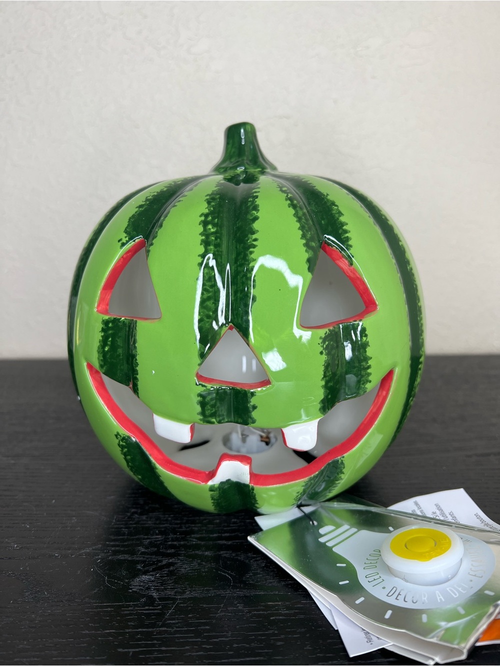 NEW Light Up Summerween Watermelon Jack O Lantern Halloween Decor